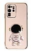 Eiroo Astronot Samsung Galaxy S20 Ultra Standl Pembe Silikon Klf