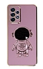Eiroo Astronot Samsung Galaxy A32 4G Standl Mor Silikon Klf