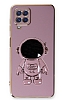 Eiroo Astronot Samsung Galaxy M32 Standl Mor Silikon Klf