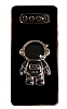 Eiroo Astronot Samsung Galaxy S10 Plus Standl Siyah Silikon Klf