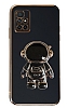 Eiroo Astronot Xiaomi Redmi 10 Prime 2022 Standl Siyah Silikon Klf