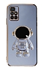 Eiroo Astronot Xiaomi Redmi 10 Prime 2022 Standl Mavi Silikon Klf