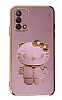 Eiroo Aynal Kitty Oppo A74 Standl Mor Silikon Klf