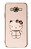 Eiroo Aynal Kitty Samsung Galaxy J7 / J7 Core Standl Pembe Silikon Klf