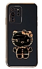 Eiroo Aynal Kitty Samsung Galaxy S20 Ultra Standl Siyah Silikon Klf