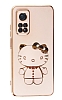 Eiroo Aynal Kitty Xiaomi Mi 10T 5G Standl Pembe Silikon Klf