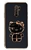 Eiroo Aynal Kitty Xiaomi Mi 11 Lite Standl Siyah Silikon Klf