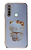 Eiroo Aynal Kitty Xiaomi Redmi Note 8 Standl Mavi Silikon Klf