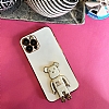 Eiroo Baby Bear Oppo A76 Standl Beyaz Silikon Klf - Resim 2