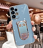 Eiroo Baby Panda Oppo A76 Standl Mavi Silikon Klf - Resim 6