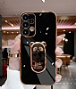 Eiroo Baby Panda Samsung Galaxy A14 4G Standl Siyah Silikon Klf - Resim 1