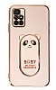 Eiroo Baby Panda Xiaomi Redmi 10 Prime 2022 Standl Pembe Silikon Klf