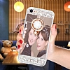 Eiroo Bling Mirror iPhone 6 / 6S Silikon Kenarl Aynal Siyah Rubber Klf - Resim 1