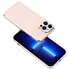 Eiroo Borderline iPhone 13 Pro Kamera Korumal Rose Gold Silikon Klf - Resim 3