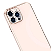 Eiroo Borderline iPhone 13 Pro Kamera Korumal Rose Gold Silikon Klf - Resim 4