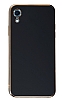 Eiroo Borderline iPhone XR Kamera Korumal Siyah Silikon Klf