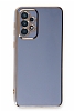 Eiroo Borderline Samsung Galaxy A53 5G Kamera Korumal Mavi Silikon Klf