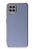 Eiroo Borderline Samsung Galaxy A22 4G Kamera Korumal Mavi Silikon Klf