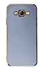 Eiroo Borderline Samsung Galaxy J7 / J7 Core Kamera Korumal Mavi Silikon Klf