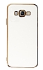 Eiroo Borderline Samsung Galaxy J7 / J7 Core Kamera Korumal Beyaz Silikon Klf