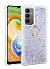 Eiroo Bright Samsung Galaxy A14 Sulu Simli Silver Silikon Klf