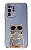 Eiroo Bulldog Samsung Galaxy S20 Ultra Standl Mavi Silikon Klf