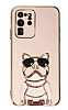 Eiroo Bulldog Samsung Galaxy S20 Ultra Standl Pembe Silikon Klf