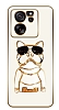 Eiroo Bulldog Xiaomi 13T Pro Standl Kamera Korumal Beyaz Silikon Klf