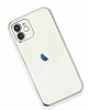 Eiroo Camera Protect iPhone 12 Pro 6.1 in Kamera Korumal Silver Silikon Klf - Resim 2