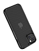 Eiroo Carbon Hybrid iPhone 13 Siyah Silikon Klf - Resim 6