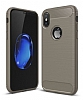 Eiroo Carbon Shield iPhone X / XS Ultra Koruma Dark Silver Klf