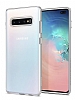 Eiroo Clear Hybrid Samsung Galaxy S10 Plus Silikon Kenarl effaf Rubber Klf