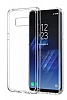 Eiroo Clear Hybrid Samsung Galaxy S8 Silikon Kenarl effaf Rubber Klf