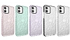 Eiroo Color Crystal iPhone 12 Pembe Silikon Klf - Resim: 1