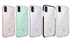 Eiroo Color Crystal iPhone XS Max Mor Silikon Klf - Resim 1