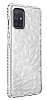 Eiroo Color Crystal Samsung Galaxy A71 Beyaz Silikon Klf