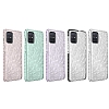 Eiroo Color Crystal Samsung Galaxy A71 Mor Silikon Klf - Resim 1
