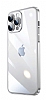 Eiroo Color Frame iPhone 14 Pro Kamera Korumal Silver Silikon Klf