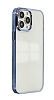 Eiroo Color Series iPhone 12 / 12 Pro 6.1 in Mavi Rubber Klf - Resim 3
