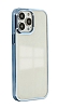 Eiroo Color Series iPhone 13 Pro Max Ak Mavi Rubber Klf - Resim 3
