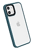 Eiroo Contrast iPhone 11 Yeil Silikon Klf