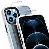 Eiroo Contrast iPhone 13 Pro Yeil Silikon Klf - Resim 6