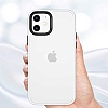 Eiroo Contrast iPhone 13 Pro Beyaz Silikon Klf - Resim: 5