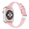 Eiroo Deluxe Apple Watch Pembe Gerek Deri Kordon 42mm