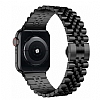 Eiroo Elegant Apple Watch Siyah Metal Kordon 38 40 41 mm