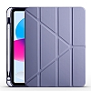Eiroo Fold iPad 10.9 2022 10. Nesil Kalemlikli Standl Mor Klf