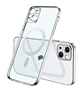 Eiroo Gbox iPhone 15 Magsafe zellikli Kamera Korumal Silver Silikon Klf