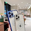 Eiroo Gold Series iPhone 13 Pro Tal Kamera Korumal Mavi Silikon Klf - Resim 2