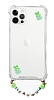 Eiroo Gummy iPhone 11 Pro Max Yeil Ayck Kiiye zel simli effaf Ultra Koruma Klf
