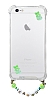Eiroo Gummy iPhone 7 / 8 Yeil Ayckl Kiiye zel simli effaf Ultra Koruma Klf